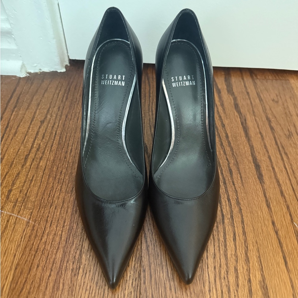 Stuart Weitzman Black Power Pumps 7 NWOB 100mm heel
